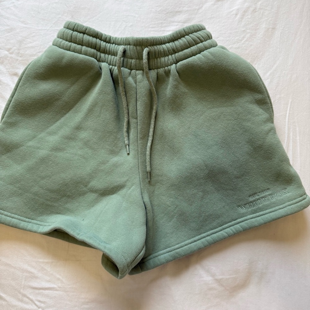 White Fox Boutique High Waist Green Shorts